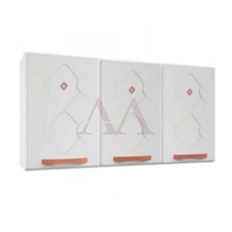 Armário Aéreo 3 Portas Branco Moldado