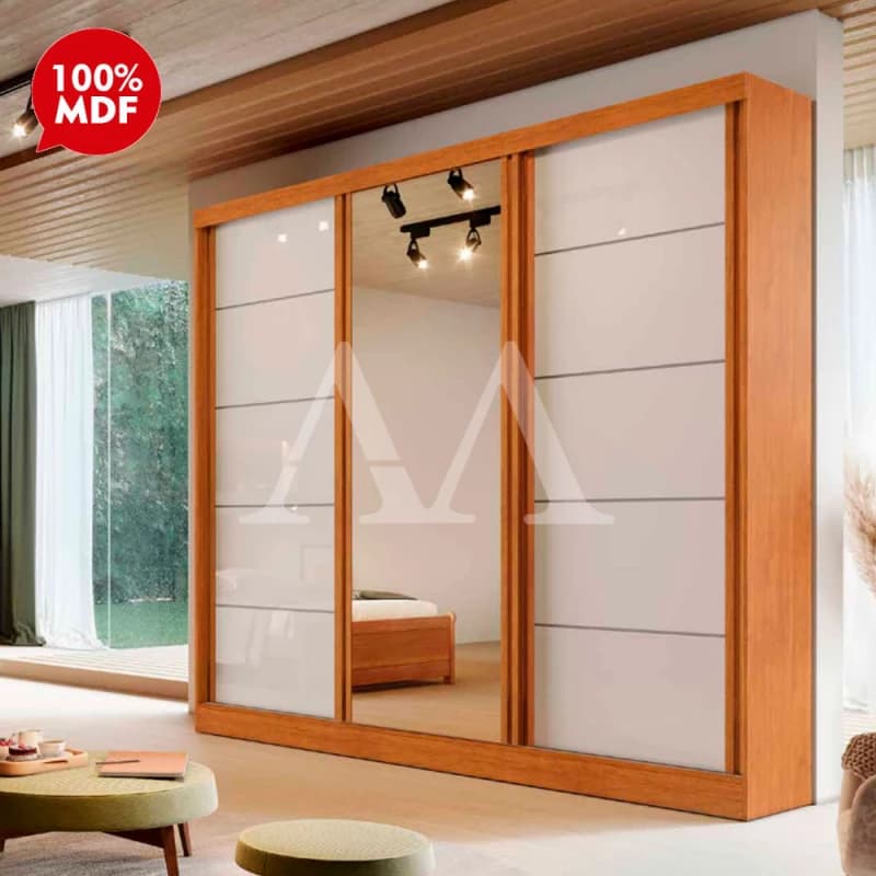 Guarda-roupa Laranja com Portas Segmentadas